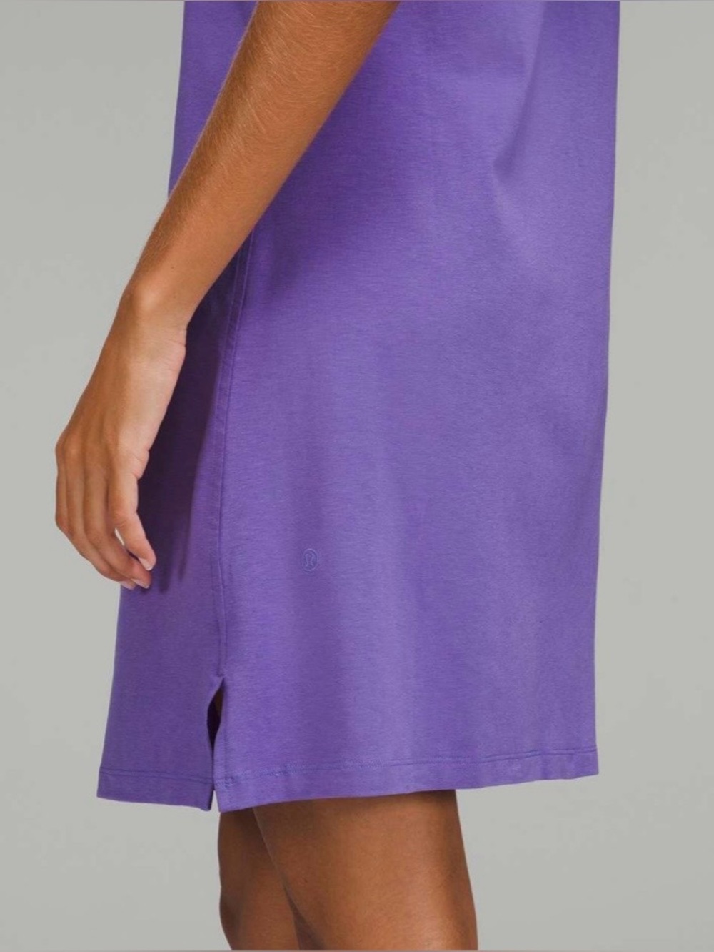 Lululemon NWT Classic Fit Cotton Blend Scoop Dress Charged Indigo Purple Size 8 - Picture 3 of 12